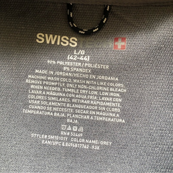 Swiss Tech Silver Dri-Fit Coat Jacket Men’s Size L (42-44) Performance Active - Picture 3 of 16